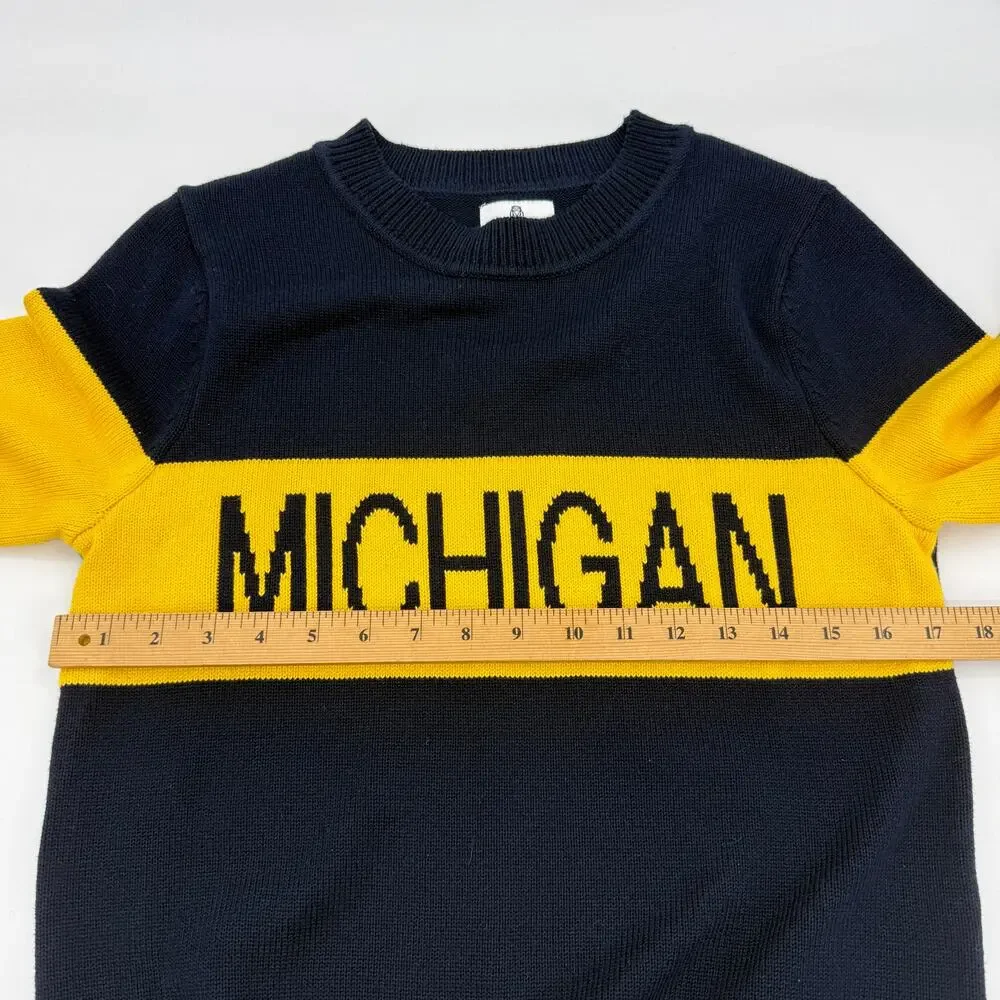 HILLFLINT Michigan Collegiate Knit Sweater Size S Womens Preppy State University